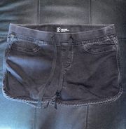 Denim Black Shorts