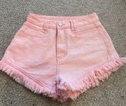 Pink Denim Shorts