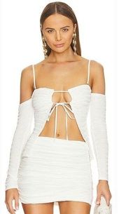 Camila Coelho Stacey Top in Ivory
