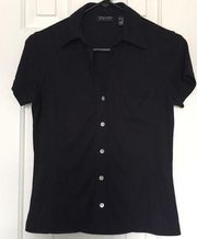 4/$25 New York & Co black button down