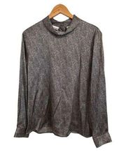 LIZ BAKER MOCK Neck Blouse Size 14