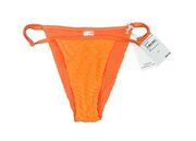 Good American Orange Cream Jacquard Bikini Bottoms Size XS (0)