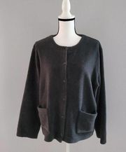 Geoffrey Beene Sport Gray Sweater Cardigan XL