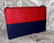 J. CREW Medium Red Navy Color Block Clutch wallet 
NWT