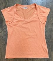 Royal Robbins Tangerine cap sleeve top. Medium