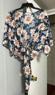 Floral Wrap Top