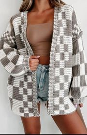 Checkered Cardigan 