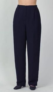 ✨80s 90s Pendleton Navy Blue Minimalist High Waist  Sz 14 Trousers✨