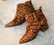 Leopard Print Ankle Boots