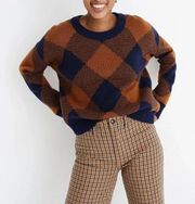 Madewell Mullen Pullover Sweater in Plaid size S womens