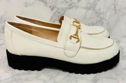 Princess Polly Cream Saxton Loafers