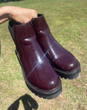 Cherry Red Glossy Boots