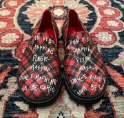 Melissa Graffiti Tartan Slip-On Shoes