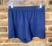 Xhilaration Navy Blue Sheer Chiffon Pull-On Shorts Women's Size Medium