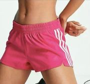 Training shorts with side three stripes in pink L