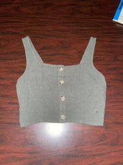 NWT  Button Front Cropped Tank Top