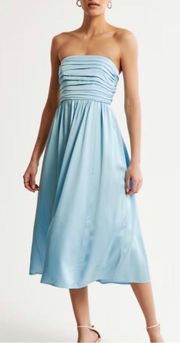 Abercrombie emerson midi dress satin 