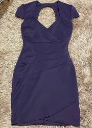 GUESS Los Angeles Purple Fitted Bodycon Midi Dress Size 4