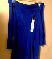 #JMS #royalblue #sweater #offshoulder #longer