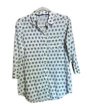 Foxcroft Top Womens 4 Multicolor Print Button Up Shirt Cotton Blouse Ladies