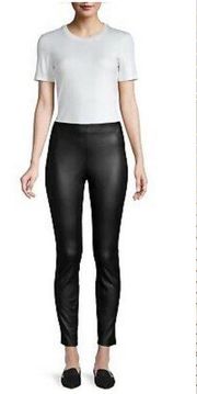 THEORY Faux Leather Irving Legging in Black Size US XS