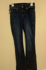 Rock And Republic 2 Kendra Curvy Bootcut Jeans Denim Blue Logo