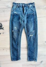 Gap Utility Workwear Denim jeans Size 28 Double knee Medium Wash