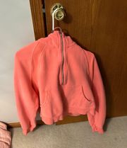 Lululemon Half-Zip Scuba Raspberry and Cream