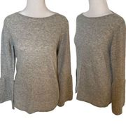 Bendetta B Sweater Merino Wool Cashmere Blend Bell Sleeve Crewneck Pullover L