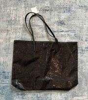 NWT! Macy's Black Micro Sequin Sparkle Front Tote Bag