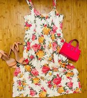 Cynthia Rowley Midi Linen Floral Dress