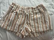 shorts orange and white stripes