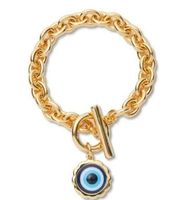 nwot Lele Sadoughi evil eyes bracelet