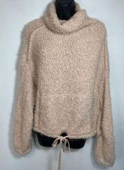 Young Fabulous & Broke Fuzzy Cropped Cowl Neck Sweater