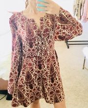 NWT glamorous lace Up floral paisley dress