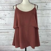 City Chic X-Small XS Cami Top Tiered Adjustable Spaghetti Straps Womens New