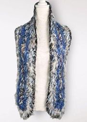 Scarf Loose Knit Shaggy Shimmery Vintage