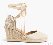 NWOB J Crew Canvas Wedge Espadrilles