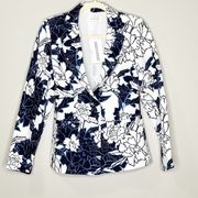 Yumi Kim Womens Trail Blazer Jacket Single Button Floral Gramercy Park Navy XS