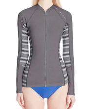 NWT  Women's Rashguard Trestles Front Zip Long Sleeve 50+ UV Protection .