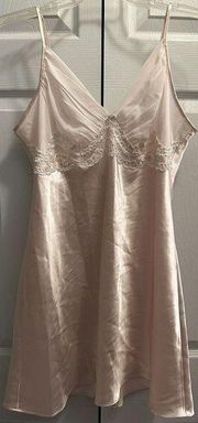 Secret Treasures Light Pink Satin Slip Lingerie Dress Size Large