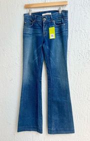 J brand love story flare jeans mid blue mid rise  size 27