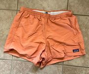 baggies shorts. Bright Peachy color. Size small.