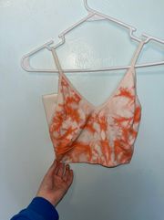 Tye-dye Orange Cropped Top