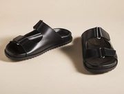 Double-Strap Slide Sandals