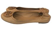 Tory Burch Leather Ballet Flats camel tan Size 8