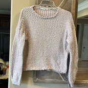 Yet Again Sweater Mocha Textured Crewneck Womens Smsll