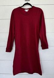 Lacoste Women’s 36 Maroon Long Sleeve Dress