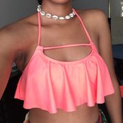 Pink bikini top