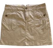 NWT ~ OLD NAVY Tan Khaki Cotton Pockets Mini Cargo Summer Skirt ~ Womens Size 10